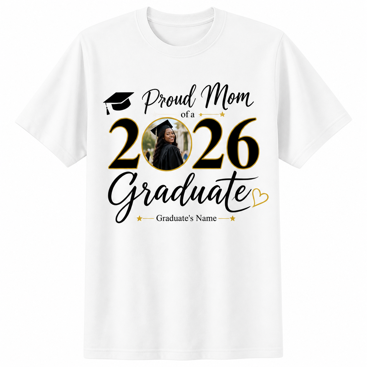 Proud Mom of a 2026 Graduate Shirt – Custom Photo